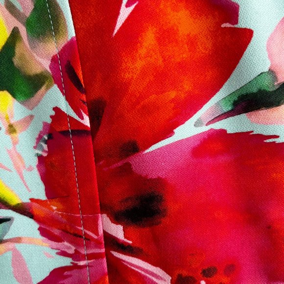 Trina Turk size 6 fit and flare blue floral dress - Picture 6 of 9